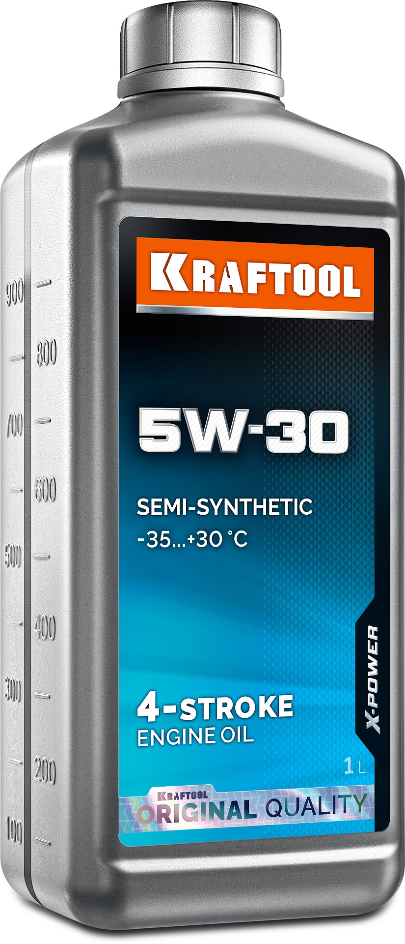 Масло 5W-30 полусинтетическое зимнее для 4-тактных.двигателей 1л KRAFTOOL — фото